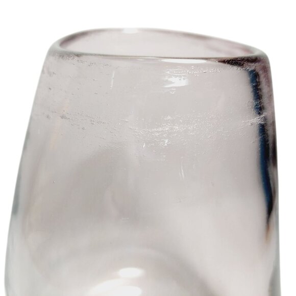 Vintage Light Pink Glass Vase Candleholder 7.5" Tall Flowers or Candles - Picture 3 of 7